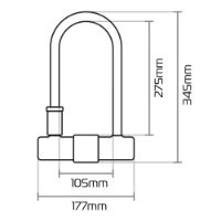 Oxford Magnum U-Lock 170x315mm 