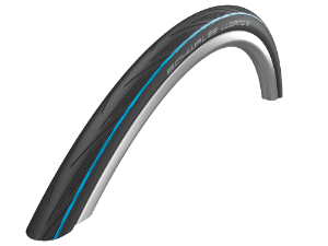 700x25c Schwalbe Lugano II Folding Blue Stripe Tyre 