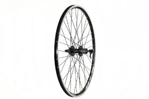 Rear 26" QR 8/9 Speed Cassette 6 Bolt Disc, Double Wall Rim Wheel Black