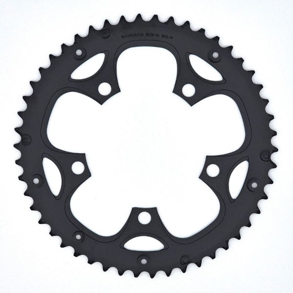 Shimano FC-RS200 Chainring 50T-F 8 Speed Outer Black 110BCD 5h for 50/34 