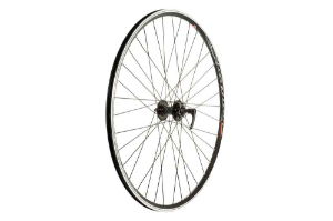 700c Road Front Wheel Black V-Rim Disc Q/R 