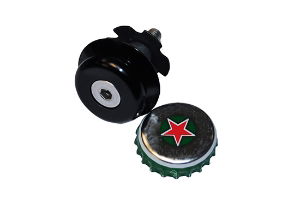 RSP 1 1/8" Ahead Bottle Top Cap & Star Washer Black 