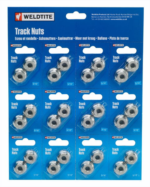 Weldtite 10mm Track Nuts Pair (Card of 12)