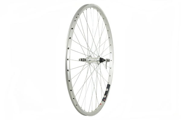 700c Rear Hybrid Screw-On Freewheel Silver V-Rim