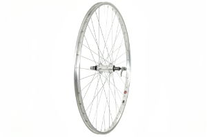 700c Hybrid Rear Wheel - Silver Screw-On Q/R