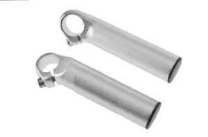 Stubby Silver Alloy Bar End