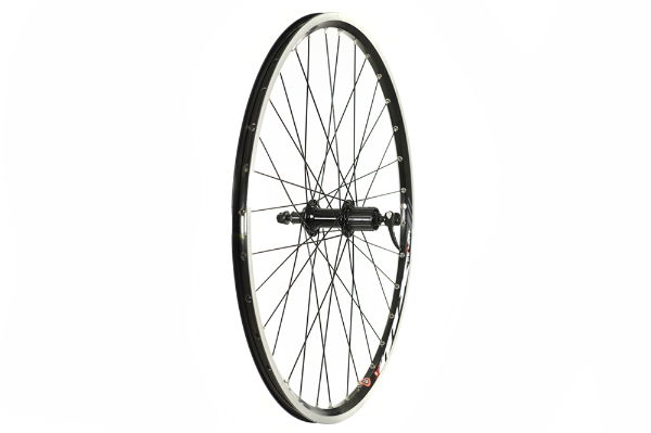 Rear 26" QR 8/9 Speed Cassette Deore Hub, Double Wall Rim Wheel Black