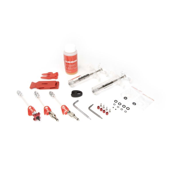 SRAM Pro Bleed Kit - 2 syringes/fittings, bleed blocks, Torx tool, crowfoot, Bleeding Edge Fitting, DOT 5.1 hydraulic fluid