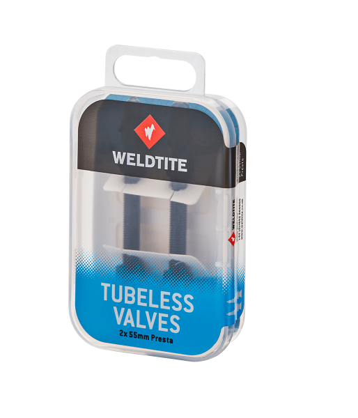 Weldtite Tubeless Valve Pair 55mm Black 