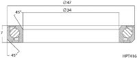 M-Part Headset Bearing R424 (34x47x7 45x45) IS47 