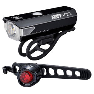 CatEye AMPP 100 & Orb Rechargeable Bike Light Set 