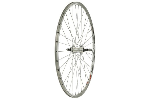 700c Road Rear Silver V-Rim / Screw On / Q/R Wheel